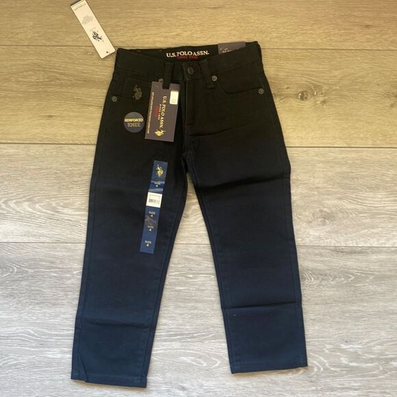 U. S.POLO ASSN. Boys straight twill pant 5 pocket Jeans Black SZ 5 NWT‎ - Picture 5 of 6